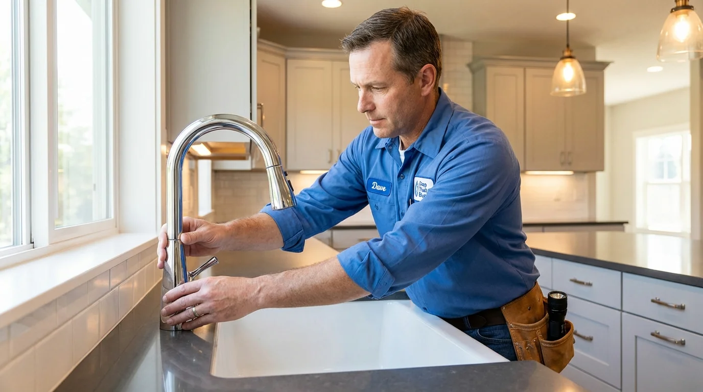 Kitchen faucet installation by Johns Plumbing LLC in Port Carbon